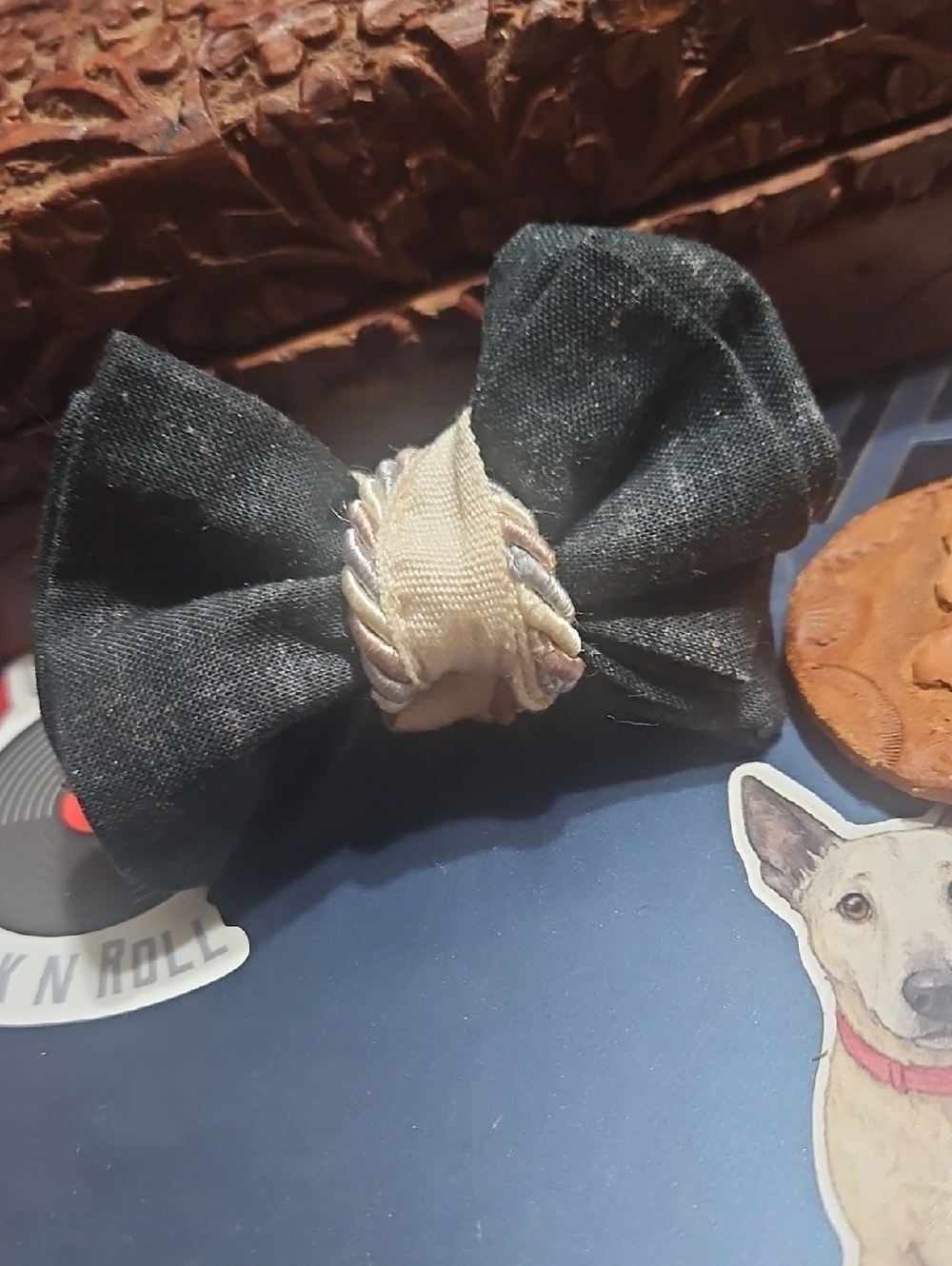Hand Crafted Pet Collar Bow Tie Accent NEW